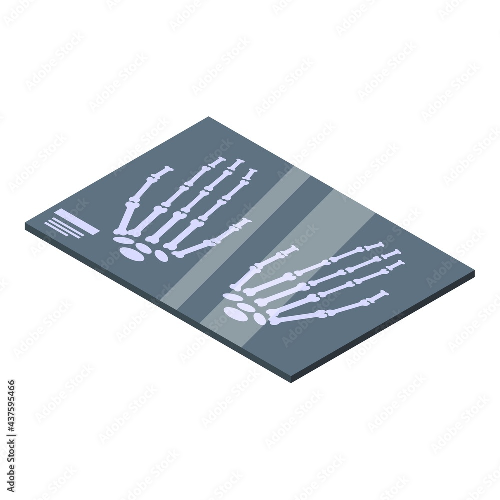 Poster arthritis x ray image icon. isometric of arthritis x ray image vector icon for web design isolated o