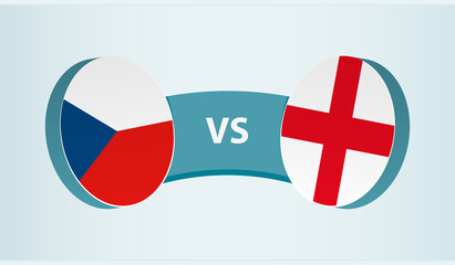 Czech Republic versus England, team sports competition concept.