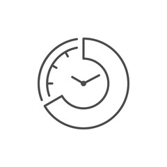 Time period line outline icon