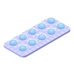 Cough drops pills icon. Isometric of Cough drops pills vector icon for web design isolated on white background