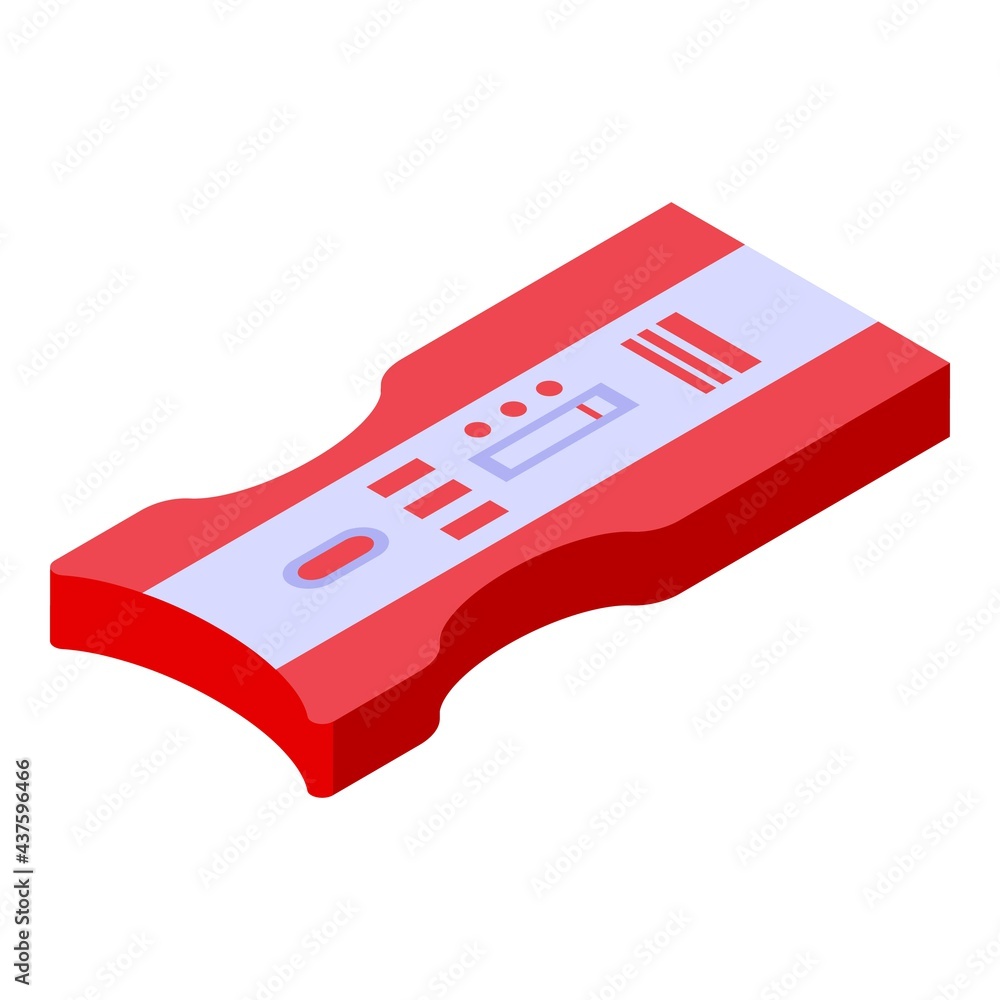 Poster covid test diagnostic icon. isometric of covid test diagnostic vector icon for web design isolated o