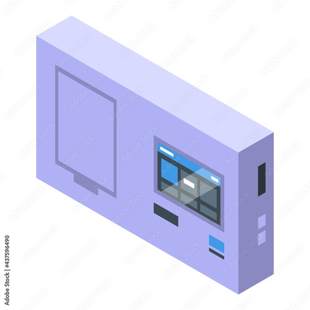 Poster covid test device icon. isometric of covid test device vector icon for web design isolated on white 