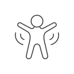 Physical exercises line outline icon