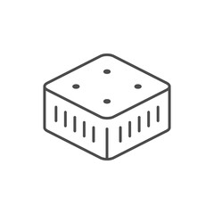 Orthopedic mattress line outline icon