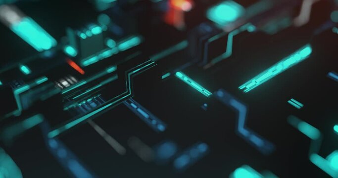 High Speed Connection and Data Analysis Technology Digital Abstract Background Concept. Motion of digital data flow. Dynamic wave. Big data visualization. 4K loop, 3D rendering