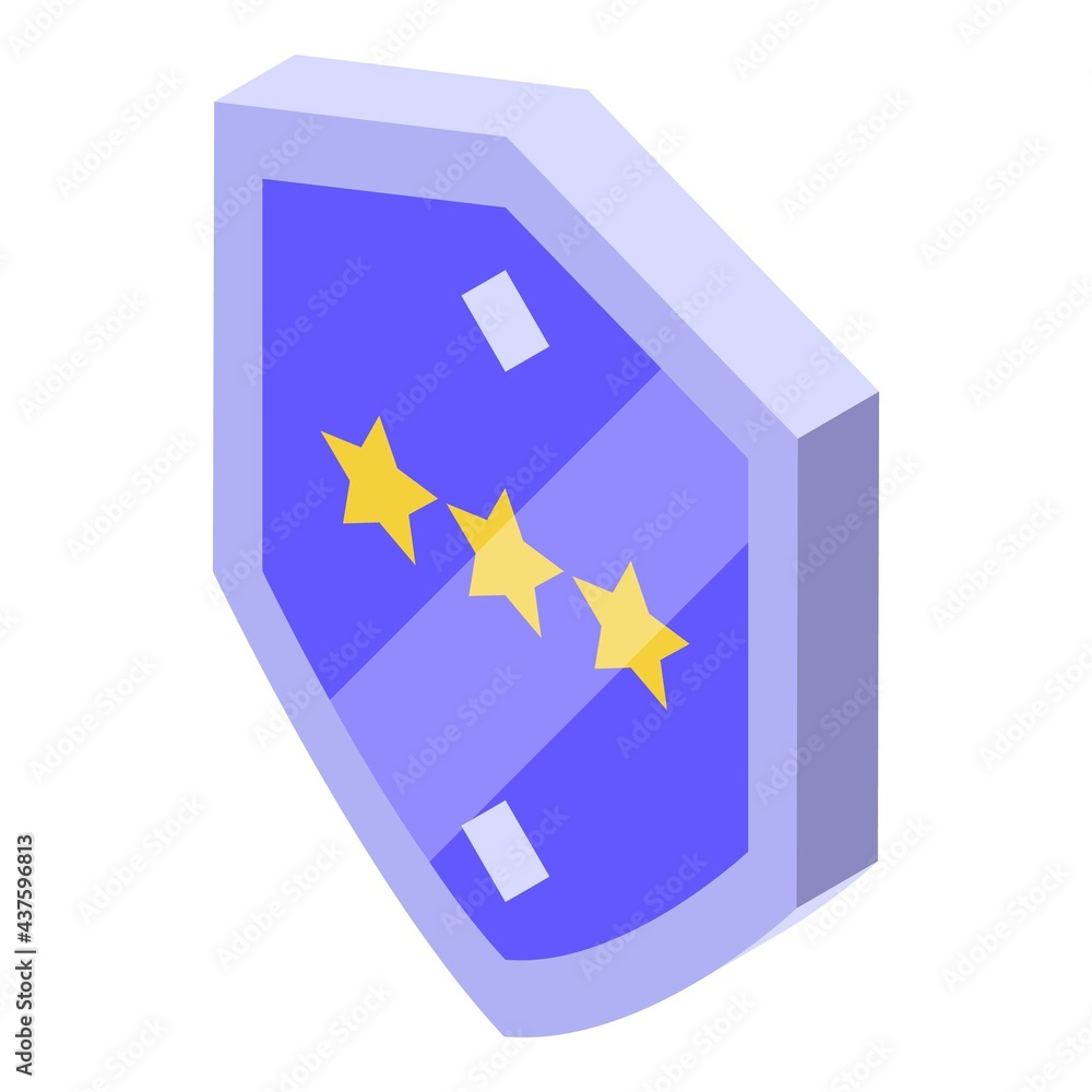 Poster ranking shield icon. isometric of ranking shield vector icon for web design isolated on white backgr