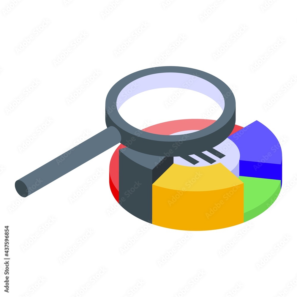 Poster ranking pie chart icon. isometric of ranking pie chart vector icon for web design isolated on white 