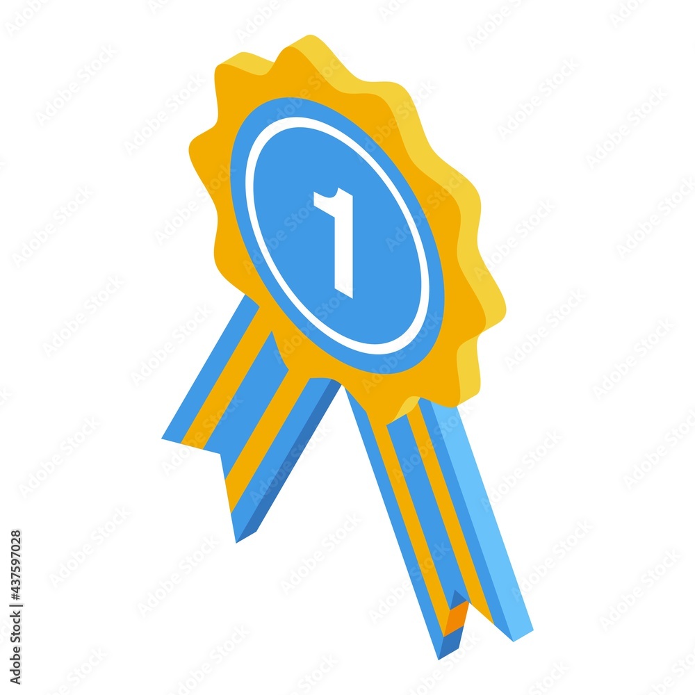 Aufkleber ranking first emblem icon. isometric of ranking first emblem vector icon for web design isolated on 