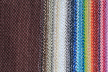 samples of multi colored fabrics