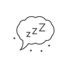 Sleeping sound line outline icon