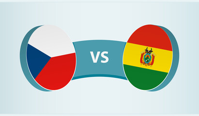 Czech Republic versus Bolivia, team sports competition concept.