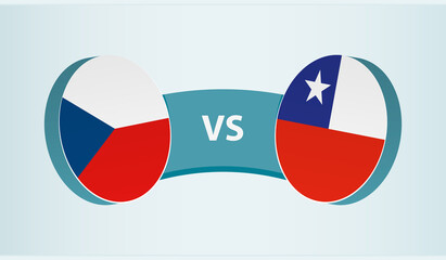 Czech Republic versus Chile, team sports competition concept.