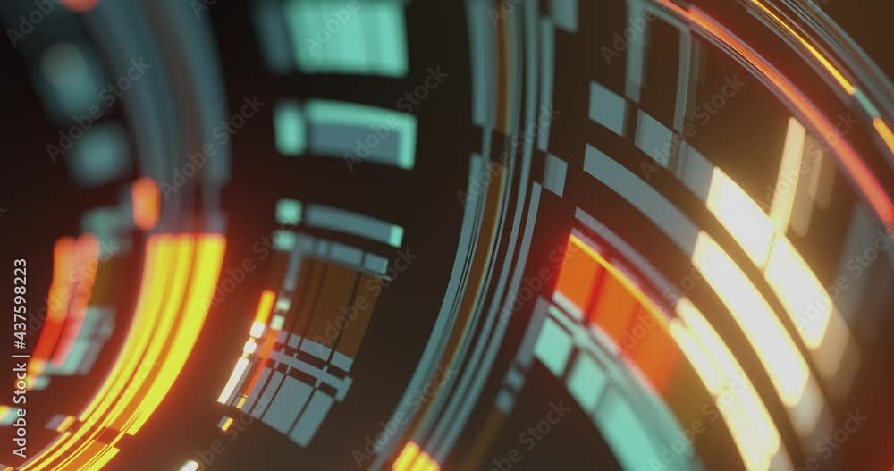 Poster abstract background made of rectangular shapes and lines. simple geometric forms with motion. 4k loo