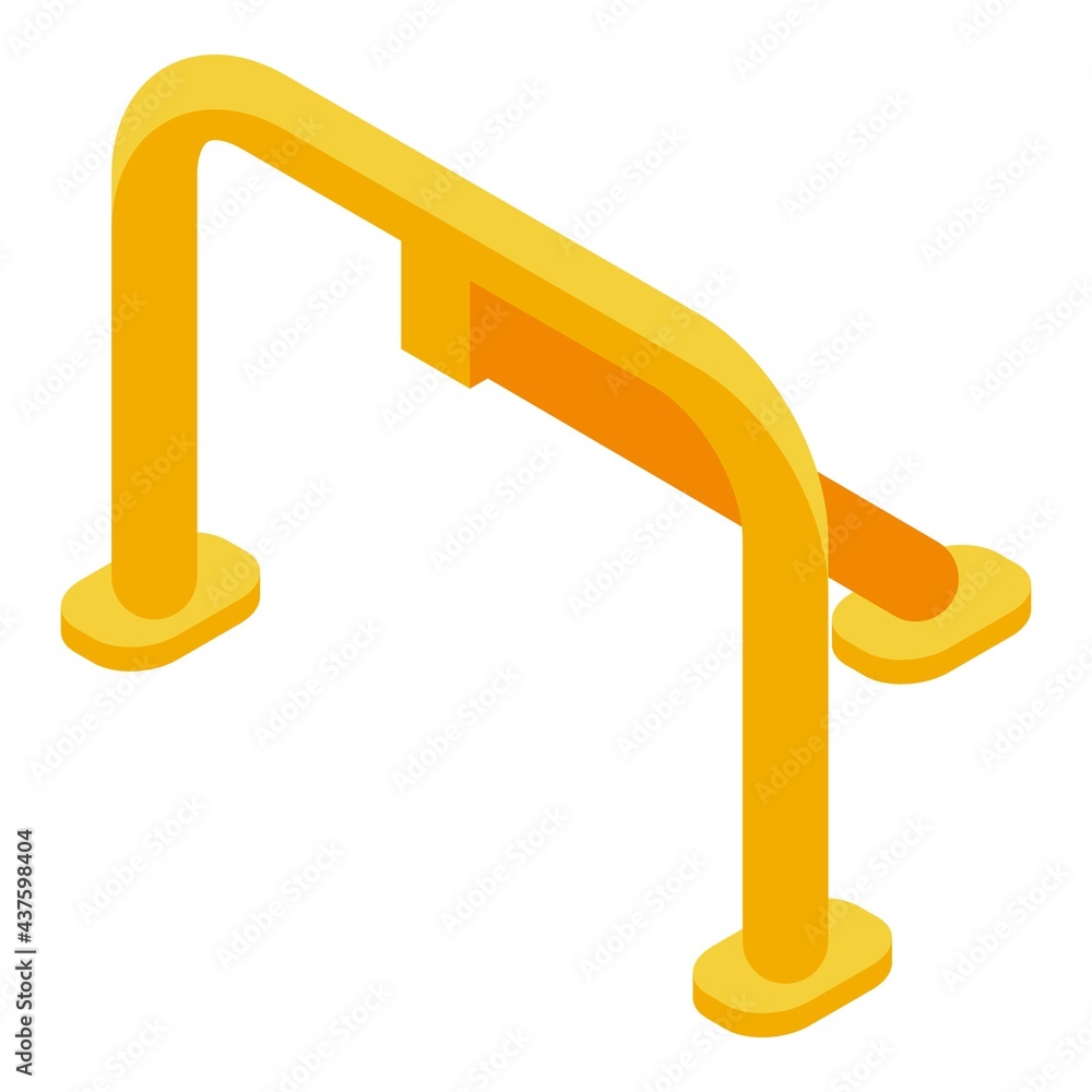 Poster paid parking block bar icon. isometric of paid parking block bar vector icon for web design isolated