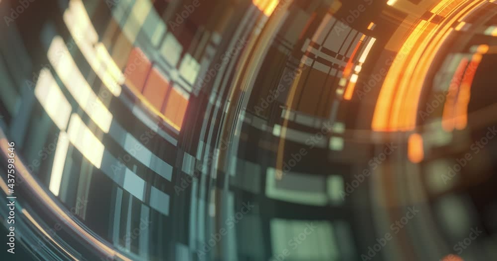 Poster abstract tech background made of rectangular shapes and lines. geometric forms with motion. 4k loop,
