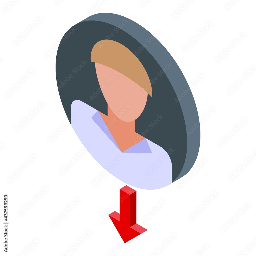 Poster delete user access icon. isometric of delete user access vector icon for web design isolated on whit
