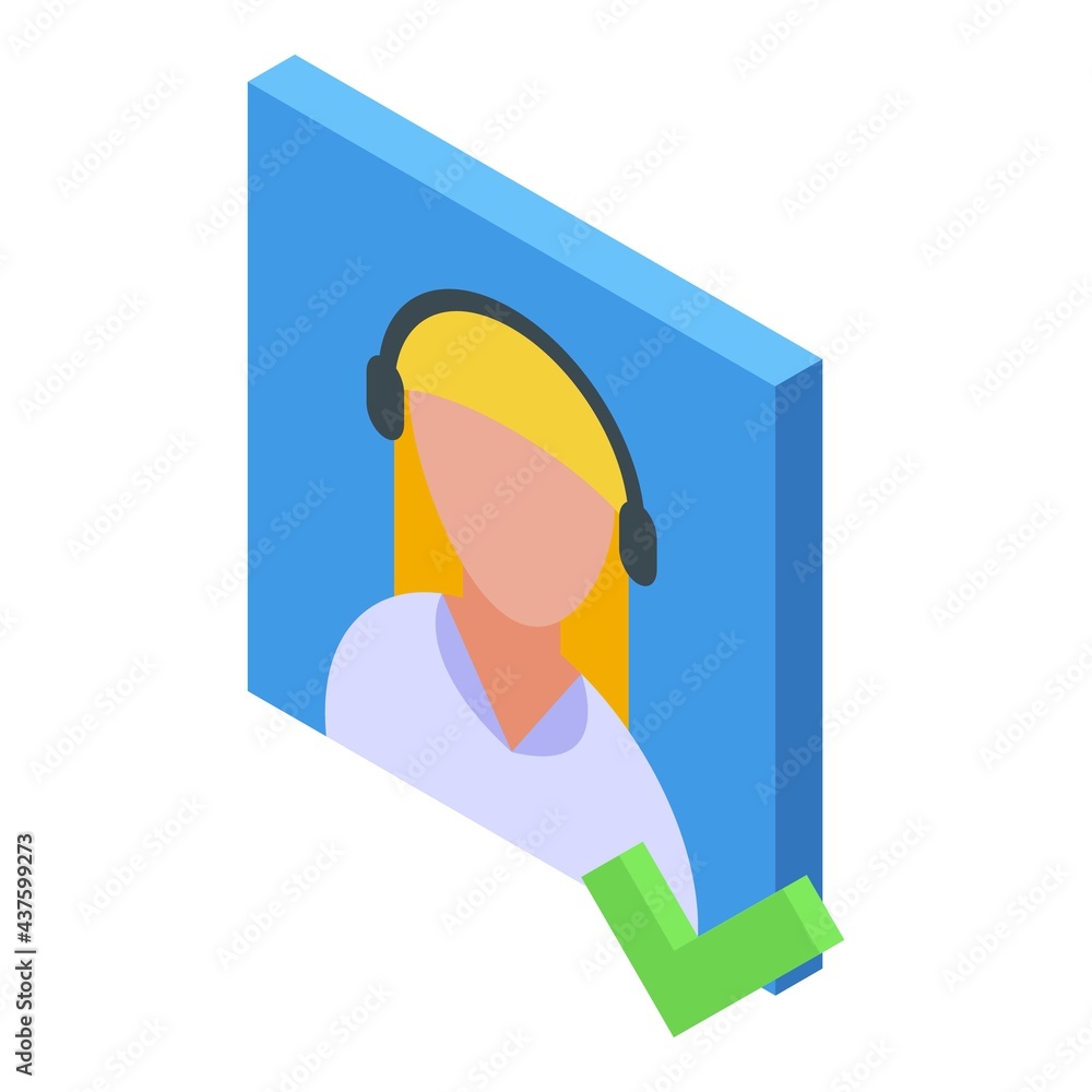 Poster delete user approved icon. isometric of delete user approved vector icon for web design isolated on 