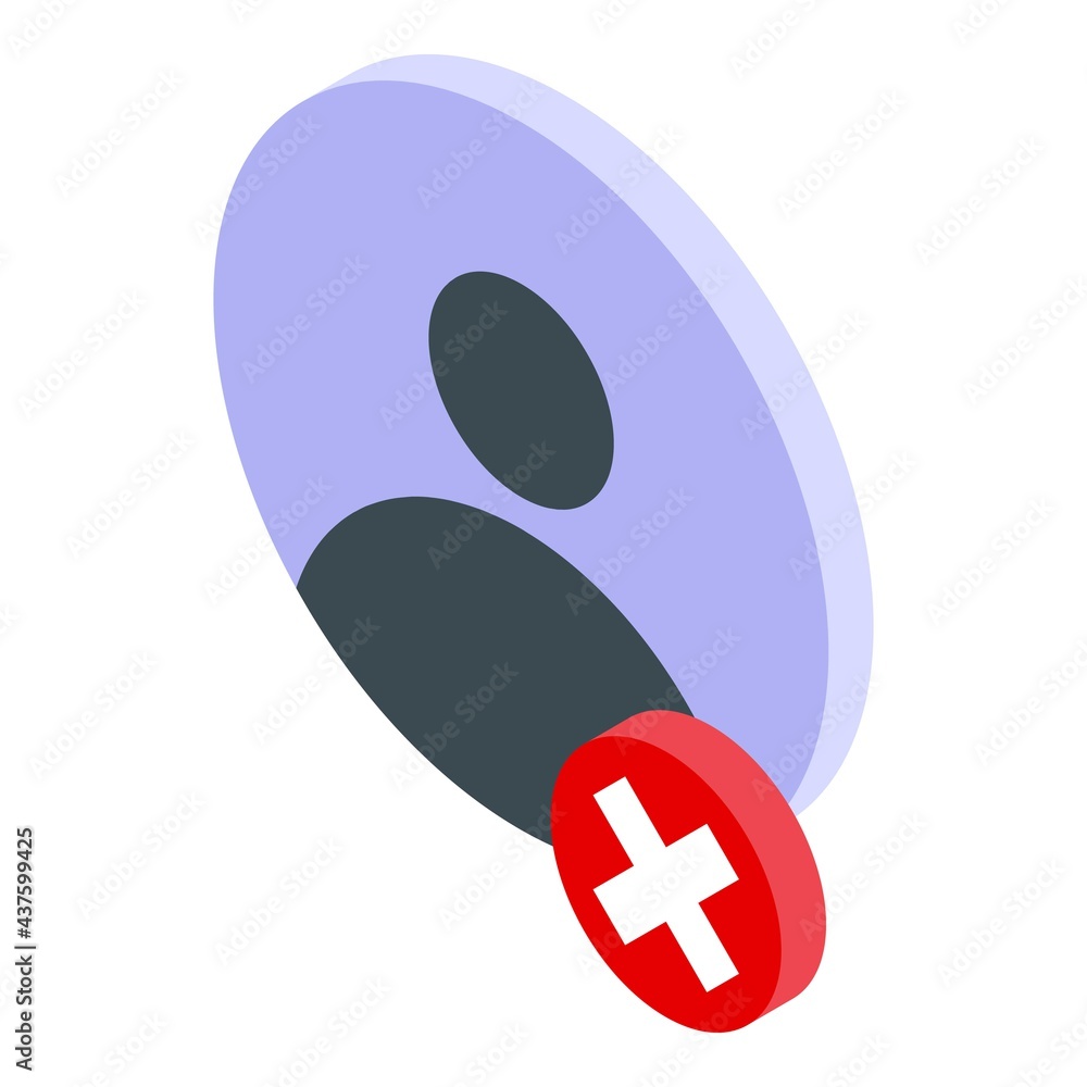 Aufkleber delete user social icon. isometric of delete user social vector icon for web design isolated on whit
