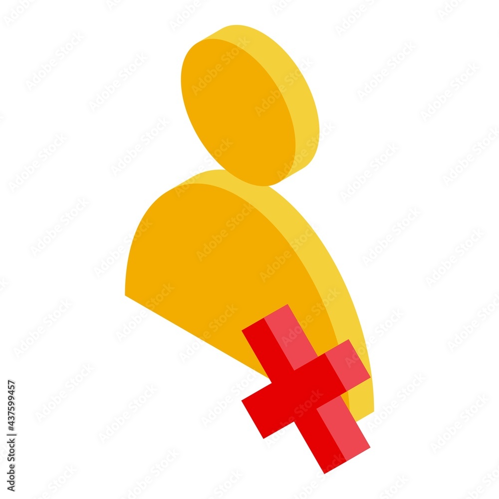 Poster delete user profile icon. isometric of delete user profile vector icon for web design isolated on wh