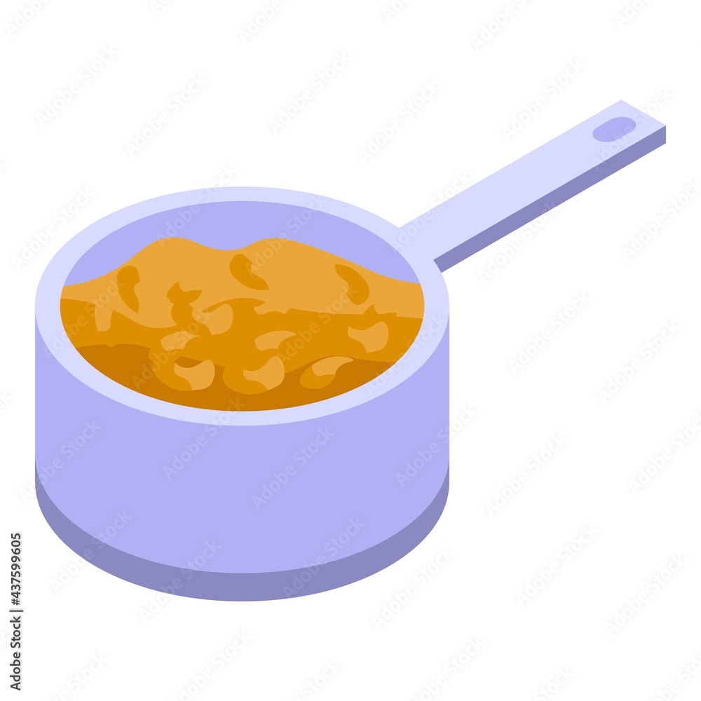 Poster popcorn maker pot icon. isometric of popcorn maker pot vector icon for web design isolated on white 