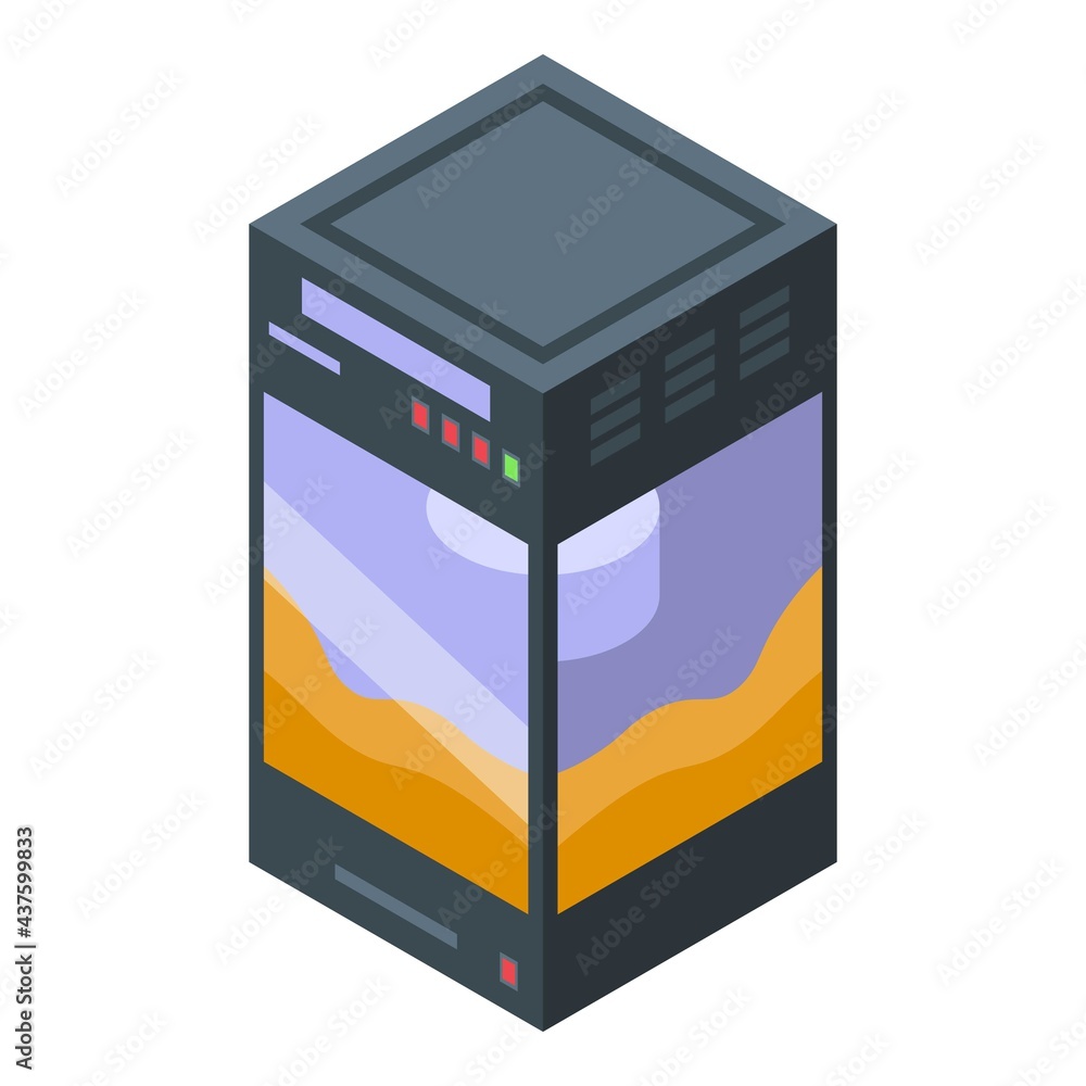 Poster shop popcorn maker machine icon. isometric of shop popcorn maker machine vector icon for web design 