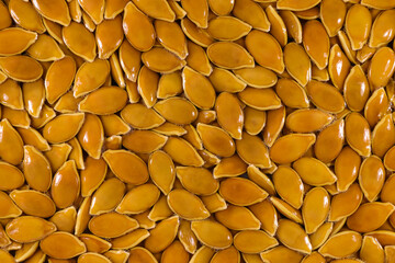 Fresh Natural Goliath Pumpkin Seeds Full Frame, South Africa