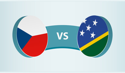 Czech Republic versus Solomon Islands, team sports competition concept.