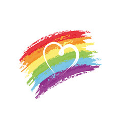 LGBT LGBTQ+ Pride Hearts and Slogans Social Media Post Template. Love is Love, Be Proud, Be Yourself. Hearts in LGBT Flag Colours. Vector Design Element for LGBT Pride Social Post, Square Banner, Logo