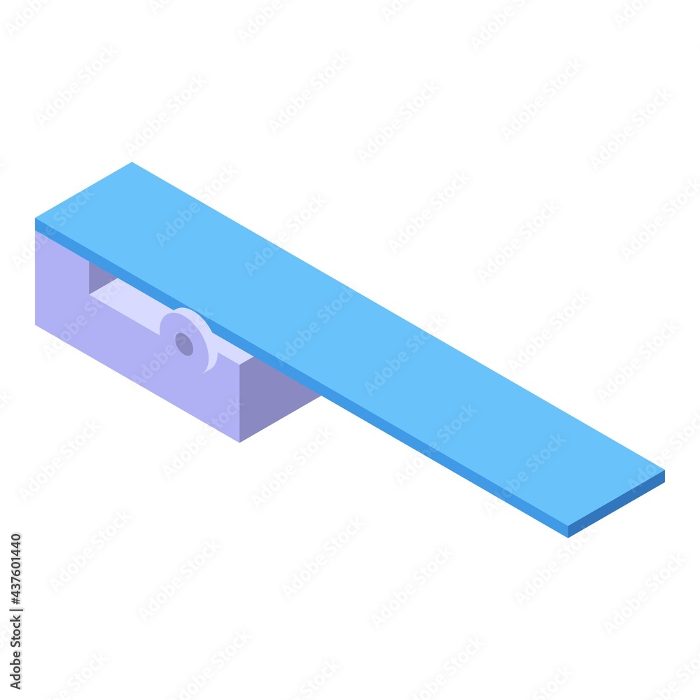 Poster synchronized swimming board icon. isometric of synchronized swimming board vector icon for web desig