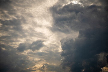 Fototapeta na wymiar Wolkenformation Gewitterwolken