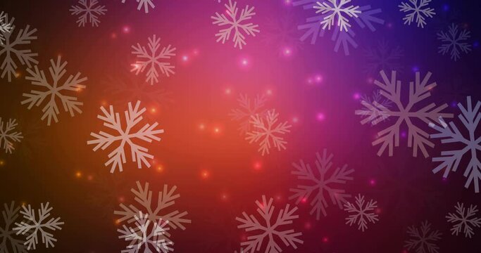 4K looping dark pink, red footage in Merry Christmas style. Shining colorful animation with New Year attributes. Slideshow for mobile apps. 4096 x 2160, 30 fps.