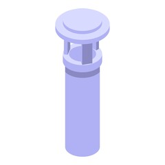 Plastic chimney icon. Isometric of Plastic chimney vector icon for web design isolated on white background