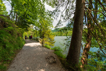 Wanderweg am Hechtsee bei Kufstein in Tirol Österreich