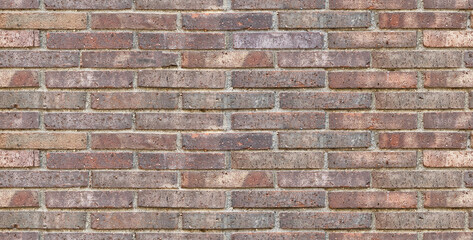 Brick red wall. background of a old brick house. Seamless texture. Perfect tiled on all sides.
