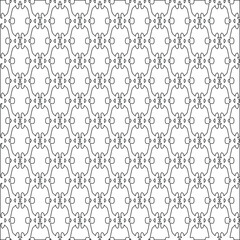 Vector geometric pattern. Repeating elements stylish background abstract ornament for wallpapers and backgrounds. Black and white colors.