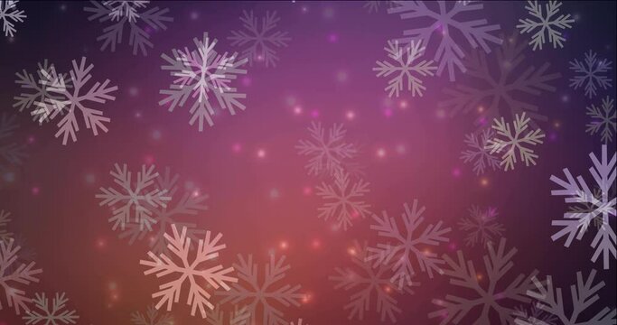 4K looping dark pink, yellow video footage in New Year style. High-quality clip in simple style with Xmas design elements. Ads for gift presentations. 4096 x 2160, 30 fps.