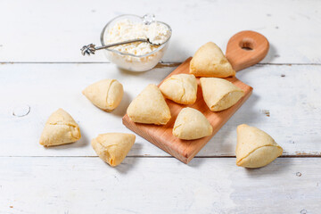 Homemade delicious cottage cheese cookies.