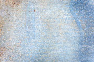 Blue rusty weathered old metal surface texture