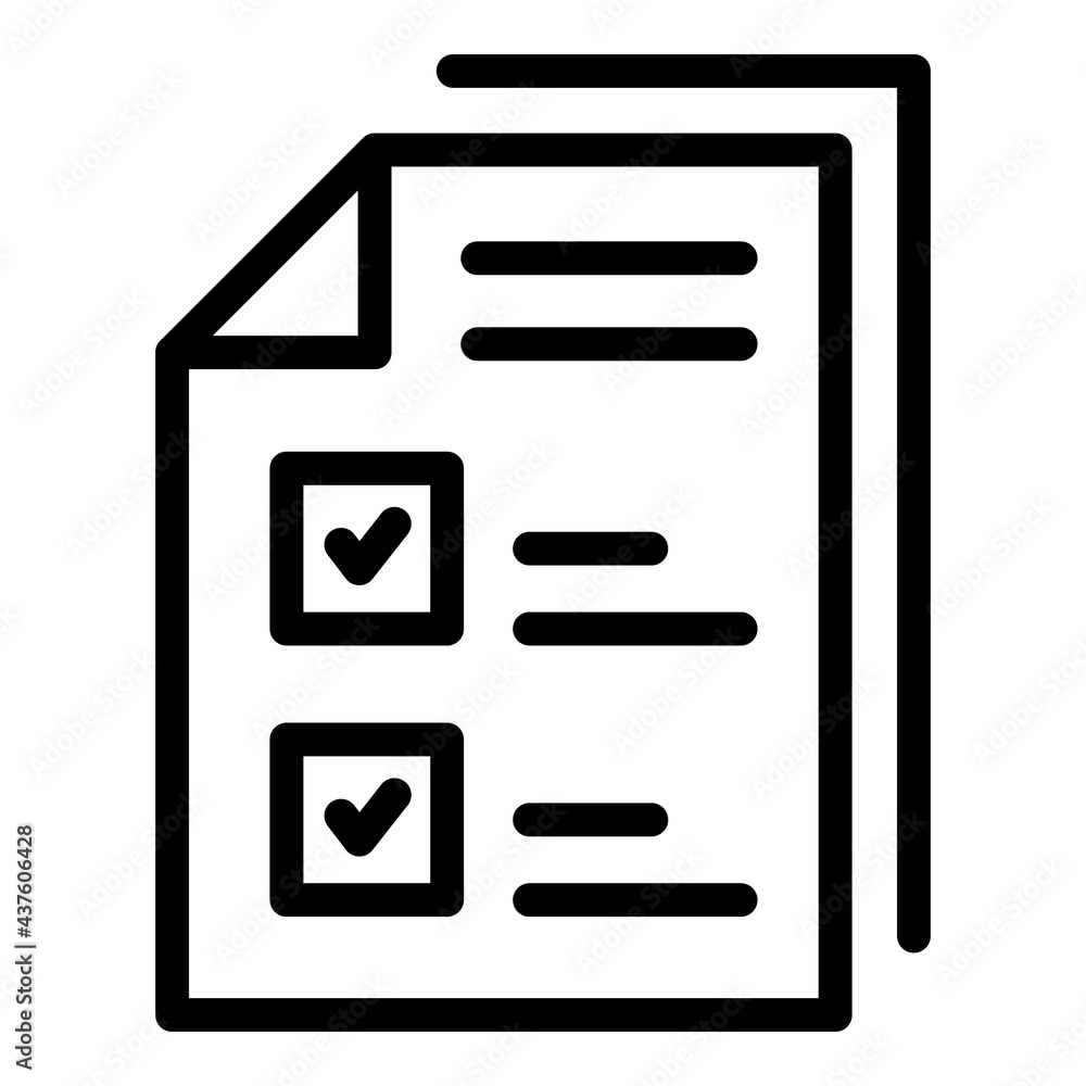 Poster bank reserves document icon. outline bank reserves document vector icon for web design isolated on w
