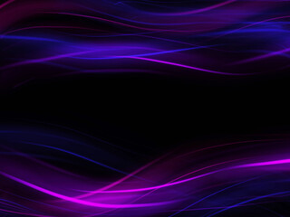 Artistic bright bacground. Abstract smooth purple waves background on black