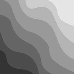 Grey wavy background design. Curved lines. Vector illustration.