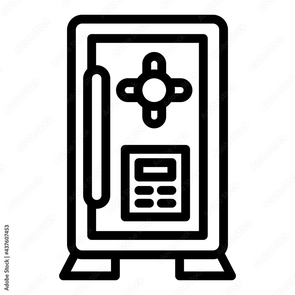Poster deposit room button icon. outline deposit room button vector icon for web design isolated on white b
