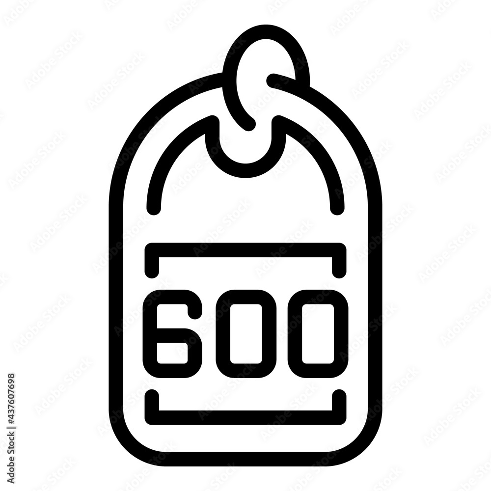 Aufkleber deposit room number tag icon. outline deposit room number tag vector icon for web design isolated on