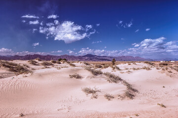 Sand dunes in National Park of Nabq, Sharm El Sheikh, Egypt.