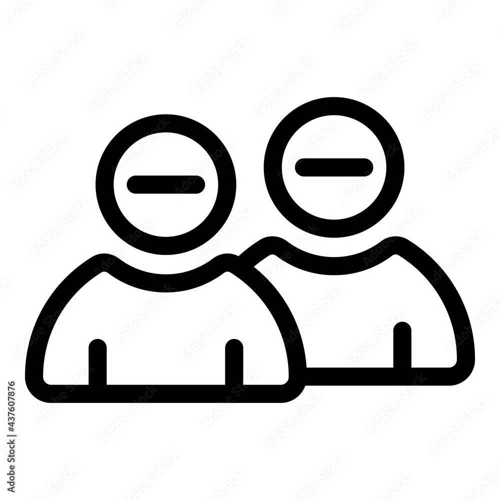 Poster group blacklist icon. outline group blacklist vector icon for web design isolated on white backgroun