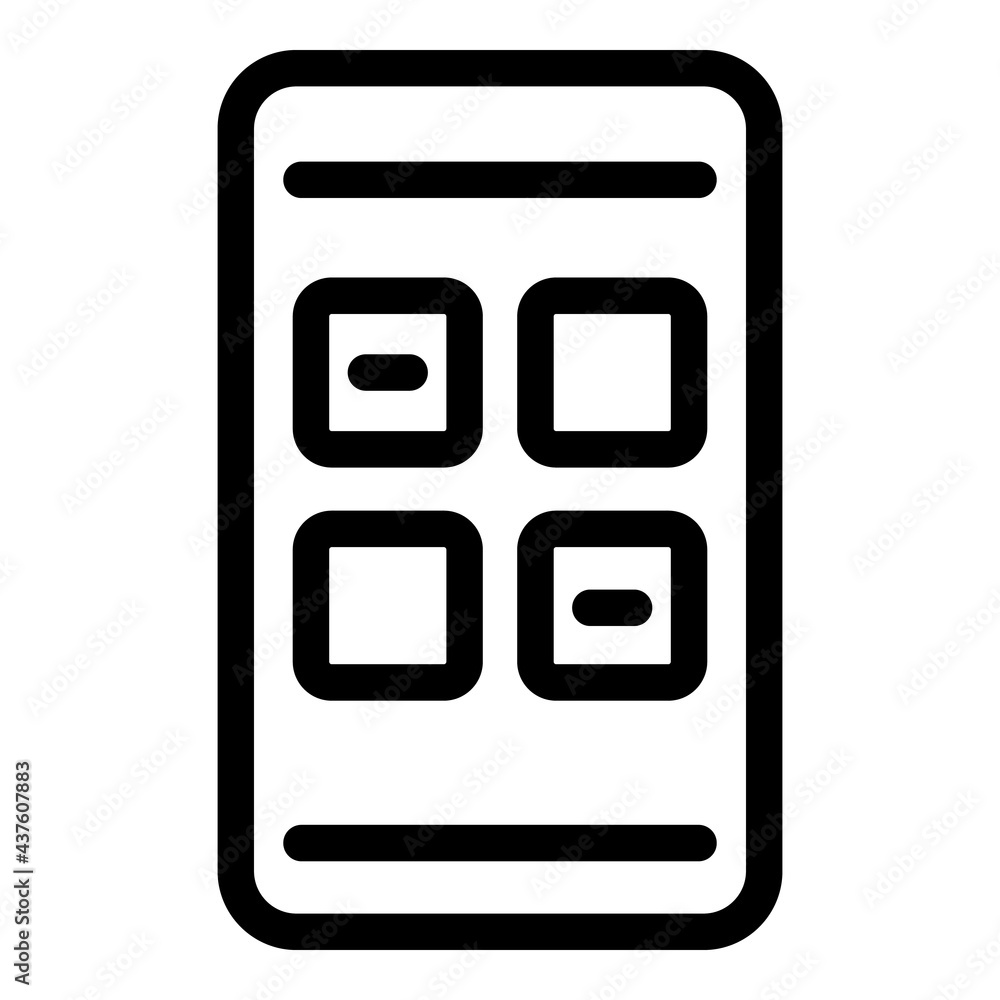 Poster phone blacklist icon. outline phone blacklist vector icon for web design isolated on white backgroun