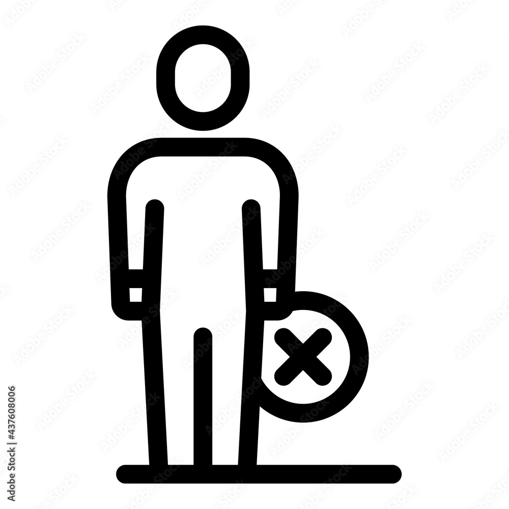 Poster blacklist person icon. outline blacklist person vector icon for web design isolated on white backgro