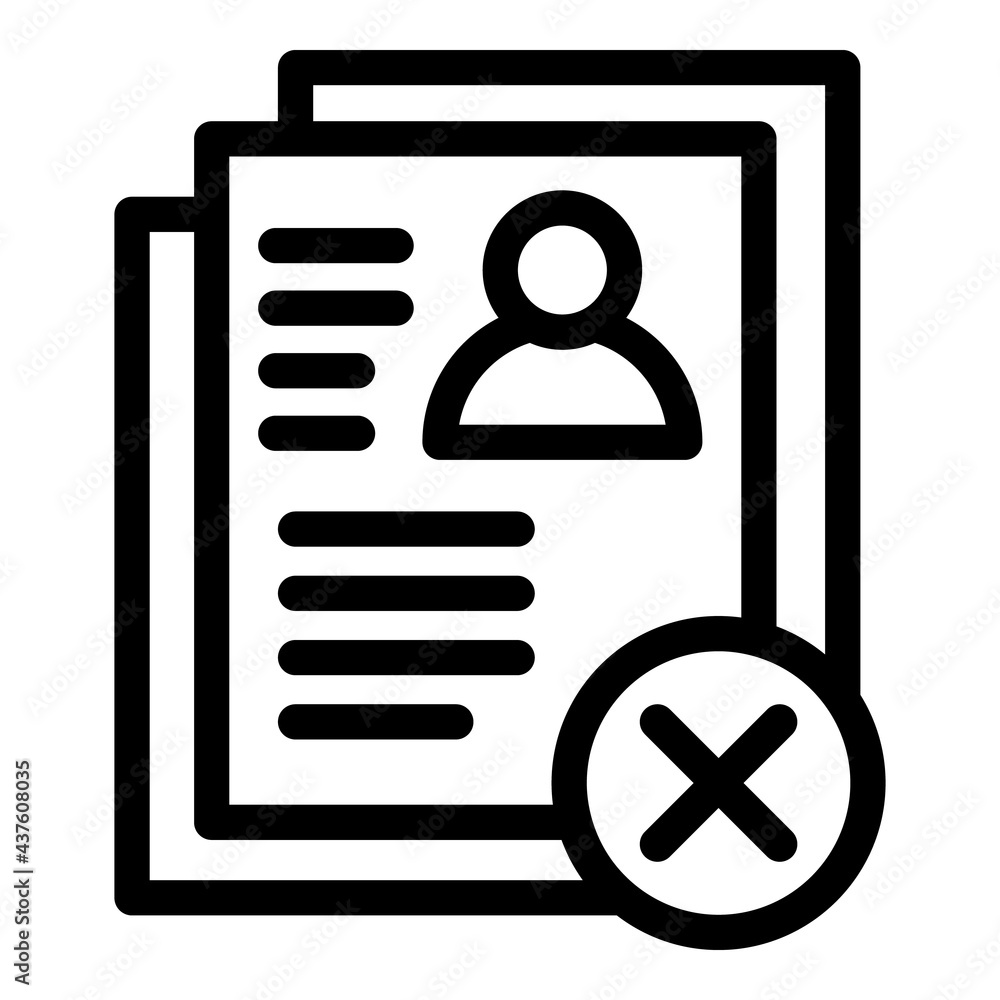 Poster blacklist documents icon. outline blacklist documents vector icon for web design isolated on white b