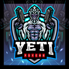 Yeti gunners mascot. esport logo design