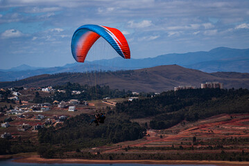 Paragliders in the state of Minas Gerais, Brazil
